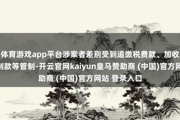 体育游戏app平台涉案者差别受到追缴税费款、加收滞纳金并管制款等管制-开云官网kaiyun皇马赞助商 (中国)官方网站 登录入口