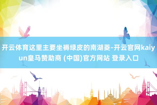 开云体育这里主要坐褥绿皮的南湖菱-开云官网kaiyun皇马赞助商 (中国)官方网站 登录入口