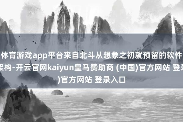 体育游戏app平台来自北斗从想象之初就预留的软件界说架构-开云官网kaiyun皇马赞助商 (中国)官方网站 登录入口